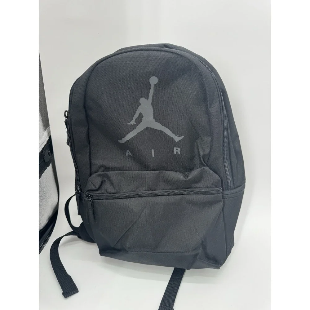NEW NIKE AIR JORDAN backpack school laptop sleeve black multi pockets zip